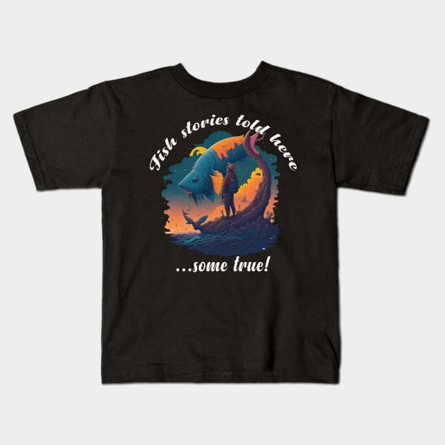 Fish stories told here...some true! Kids T-Shirt by Linkme